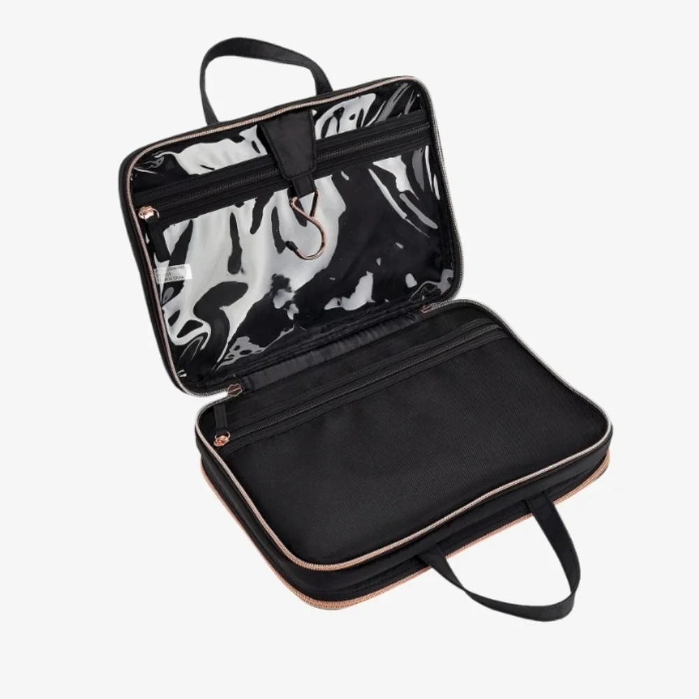 Brand New Clear/Black Travel Toiletry Bag